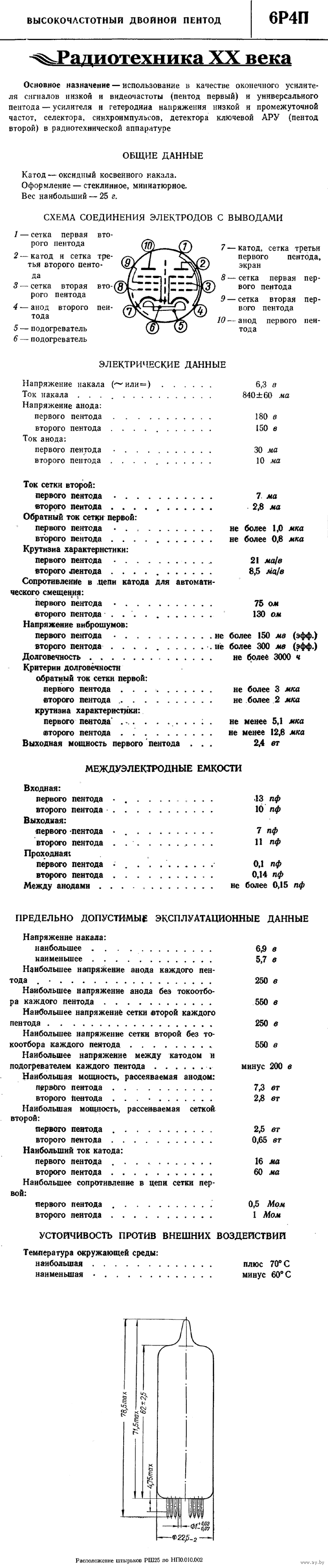 Elektronnaya Lampa 6r4p Vysokochastotnyj Dvojnoj Pentod Kupit V Lepele Lampy Ay By Lot 5026874151