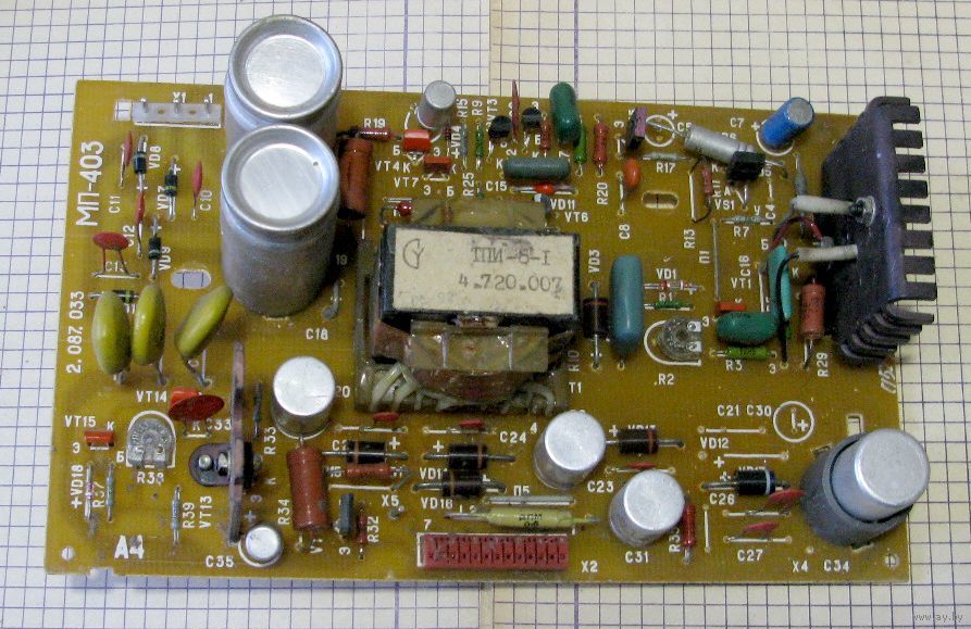 Блок питания МП 405-1 из советского телевизора. Продолжение